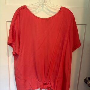 Buffalo David Bitton Coral Blouse with Tie Front